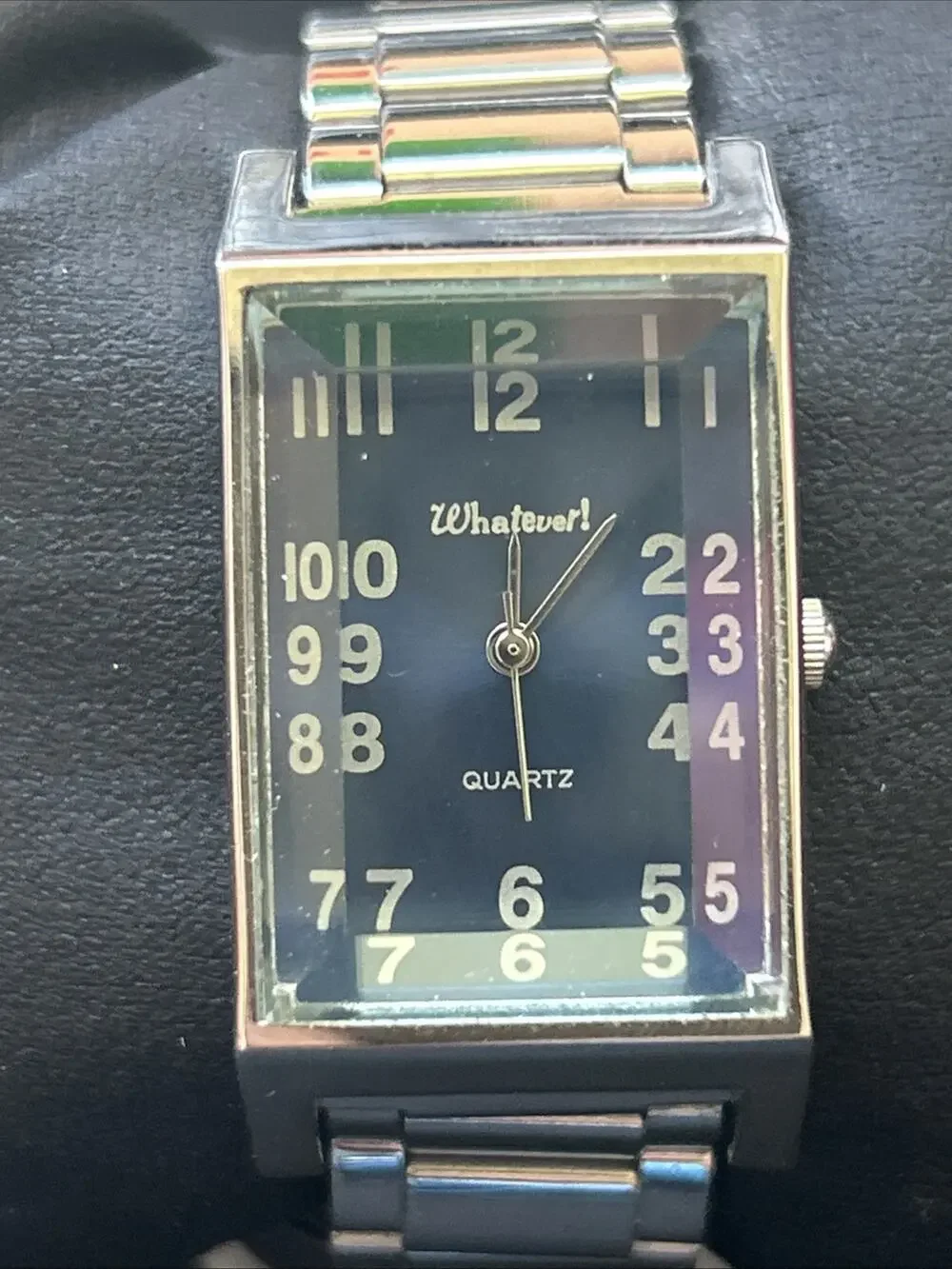 Whatever! Navy Blue Dial Silver Tone Women’s Quartz Watch